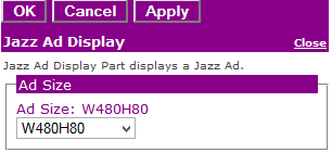 Figure 2: Editor for Jazz Ad Display