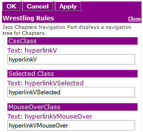 Figure 2: Editor for Jazz Chapters Navigation