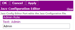 Figure 2: Editor for Jazz Configuration Editor