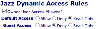 Figure 1: Jazz Dynamic Access Rules