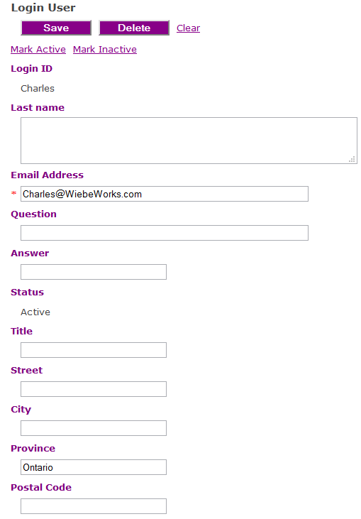 Figure 4: Jazz Logged-in User Profile Editor
