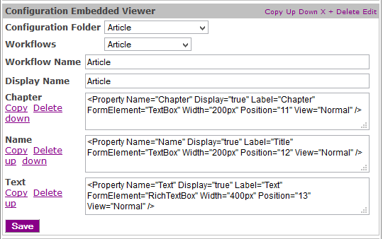 Figure 1: Jazz Object Configuration embedded Viewer