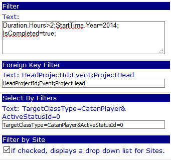 Figure 3: Editor for Jazz Filtering