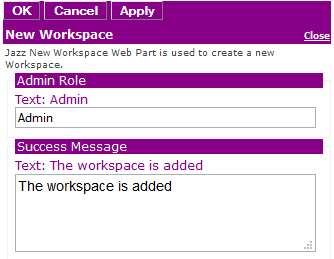 Figure 2: Editor for Jazz New Workspace