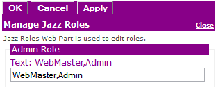 Figure 2: Editor for Jazz Roles