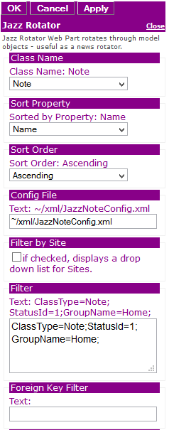 Figure 4a: Editor for Jazz Rotator