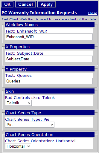 Editor for Chart Viewer Web Part