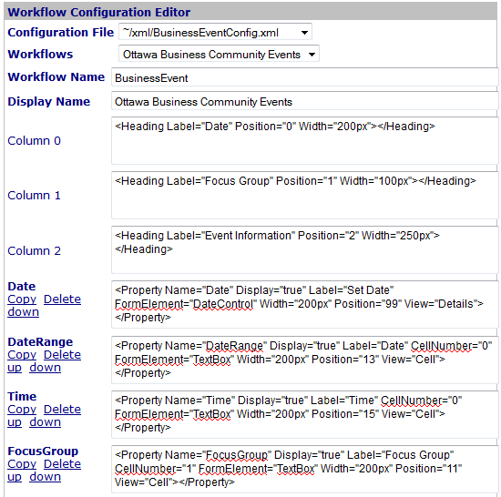 Workflow Configuration Editor