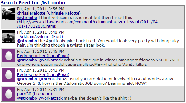 Displaying Tweets that were replied to a user