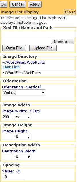 Figure 1: Edit using Image List