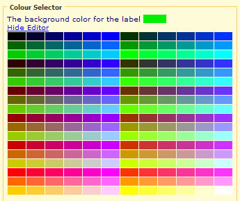 Figure 3: Color Editor