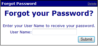 CMS Forgot Password Web Part