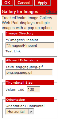 Figure 2: Image Gallery Editor