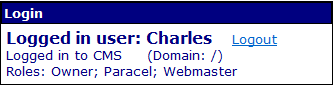 CMS Login Web Part