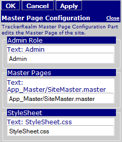 Figure 2: Editor for Master File Configuration