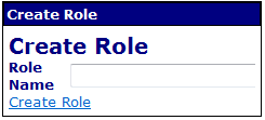 CMS Create Role Web Part