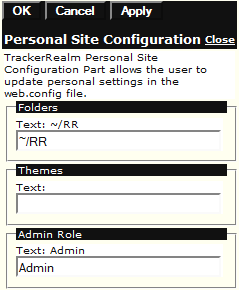 Figure 2: Folder Configuration Editor