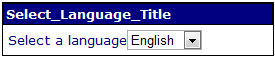 Select Languages Part