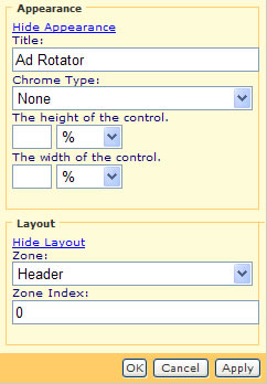 Figure 1: Appearance and Layout Editors