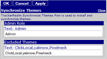 Figure 2: Synchronize Themes Editor