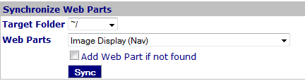 Figure 1: Synchronization Web Parts