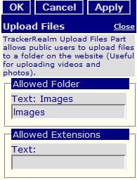 Figure 2: Upload Files Editor