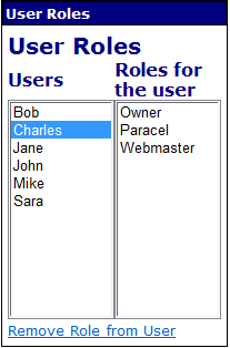 CMS User Roles Web Part