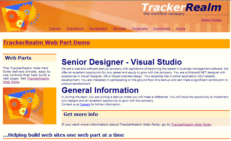 Figure 1: Web Part Demo 1
