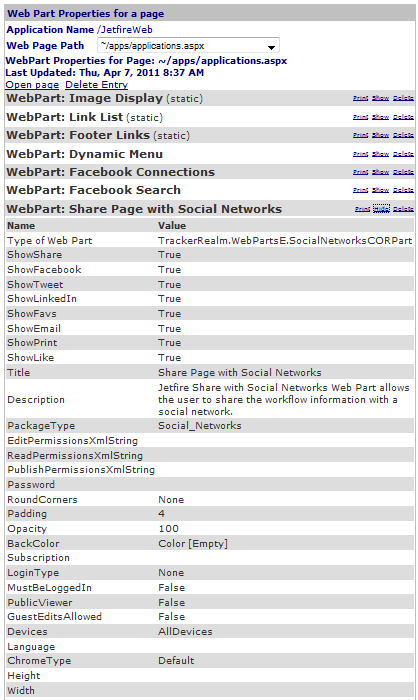 Figure 1: Web Part Properties