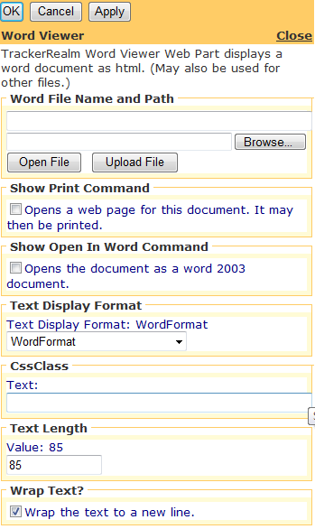 Figure 3: Word Viewer Editor