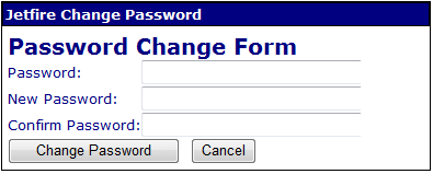 Jetfire Change Password Web Part