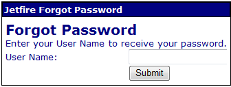 Jetfire Forgot Password Web Part