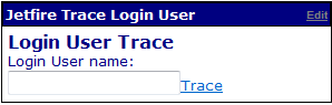Jetfire Trace Login User Web Part