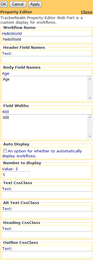 Editor for the Web Part