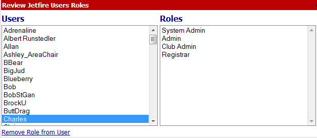 Jetfire User Roles Web Part