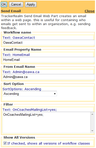 Editor for the News Display Web Part