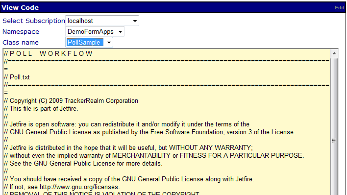 View Code Web Part