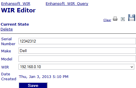 WIR query data