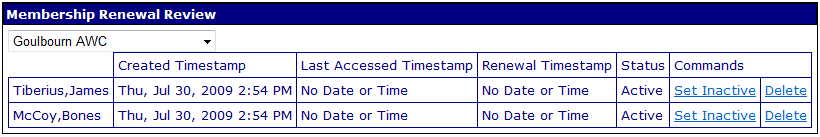 Membership Renewal Review